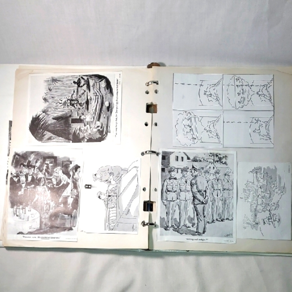 Rare Vintage 1930-40s Adult Humor Scrapbook  Print Comical Adult Jokes Comics